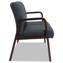 Alera® wholesale. Alera Reception Lounge Series Wood Loveseat, 44.88w X 26.13d X 33h, Black-mahogany. HSD Wholesale: Janitorial Supplies, Breakroom Supplies, Office Supplies.