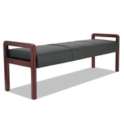 Alera® wholesale. Alera Reception Lounge Wl Series Bench, 65.75 X 22.25 X 22.88, Black-mahogany. HSD Wholesale: Janitorial Supplies, Breakroom Supplies, Office Supplies.