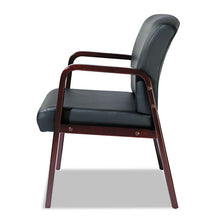Load image into Gallery viewer, Alera® wholesale. Alera Reception Lounge Wl Series Guest Chair, 24.21&#39;&#39; X 26.14&#39;&#39; X 32.67&#39;&#39;, Black Seat-black Back, Mahogany Base. HSD Wholesale: Janitorial Supplies, Breakroom Supplies, Office Supplies.