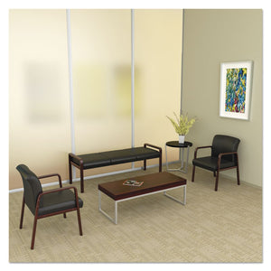 Alera® wholesale. Alera Reception Lounge Wl Series Guest Chair, 24.21'' X 26.14'' X 32.67'', Black Seat-black Back, Mahogany Base. HSD Wholesale: Janitorial Supplies, Breakroom Supplies, Office Supplies.