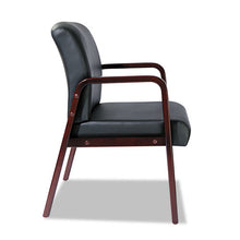 Load image into Gallery viewer, Alera® wholesale. Alera Reception Lounge Wl Series Guest Chair, 24.21&#39;&#39; X 26.14&#39;&#39; X 32.67&#39;&#39;, Black Seat-black Back, Mahogany Base. HSD Wholesale: Janitorial Supplies, Breakroom Supplies, Office Supplies.