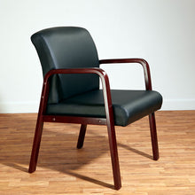 Load image into Gallery viewer, Alera® wholesale. Alera Reception Lounge Wl Series Guest Chair, 24.21&#39;&#39; X 26.14&#39;&#39; X 32.67&#39;&#39;, Black Seat-black Back, Mahogany Base. HSD Wholesale: Janitorial Supplies, Breakroom Supplies, Office Supplies.