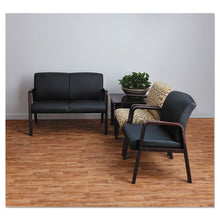 Load image into Gallery viewer, Alera® wholesale. Alera Reception Lounge Wl Series Guest Chair, 24.21&#39;&#39; X 26.14&#39;&#39; X 32.67&#39;&#39;, Black Seat-black Back, Mahogany Base. HSD Wholesale: Janitorial Supplies, Breakroom Supplies, Office Supplies.