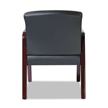 Load image into Gallery viewer, Alera® wholesale. Alera Reception Lounge Wl Series Guest Chair, 24.21&#39;&#39; X 26.14&#39;&#39; X 32.67&#39;&#39;, Black Seat-black Back, Mahogany Base. HSD Wholesale: Janitorial Supplies, Breakroom Supplies, Office Supplies.