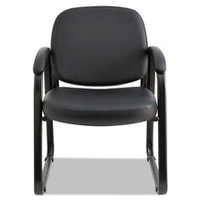 Load image into Gallery viewer, Alera® wholesale. Alera Genaro Series Half-back Sled Base Guest Chair, 24.63&quot; X 26.63&quot; X 34&quot;, Black Seat-black Back, Black Base. HSD Wholesale: Janitorial Supplies, Breakroom Supplies, Office Supplies.