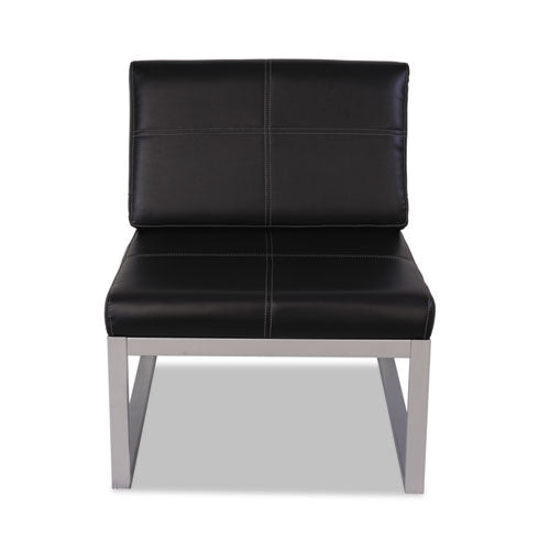 Alera® wholesale. Alera Ispara Series Armless Chair, 26.38" X 31.13" X 30", Black Seat-black Back, Silver Base. HSD Wholesale: Janitorial Supplies, Breakroom Supplies, Office Supplies.