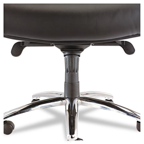 Alera® wholesale. Alera Ravino Big And Tall Series High-back Swivel-tilt Bonded Leather Chair, Supports 450 Lbs, Black Seat-back, Chrome Base. HSD Wholesale: Janitorial Supplies, Breakroom Supplies, Office Supplies.