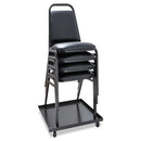 Alera® wholesale. Padded Steel Stacking Chair, Black Seat-black Back, Black Base, 4-carton. HSD Wholesale: Janitorial Supplies, Breakroom Supplies, Office Supplies.