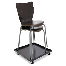 Load image into Gallery viewer, Alera® wholesale. Stacking Chair Dolly, 22.44w X 22.44d X 3.93h, Black. HSD Wholesale: Janitorial Supplies, Breakroom Supplies, Office Supplies.