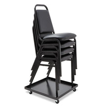 Load image into Gallery viewer, Alera® wholesale. Stacking Chair Dolly, 22.44w X 22.44d X 3.93h, Black. HSD Wholesale: Janitorial Supplies, Breakroom Supplies, Office Supplies.