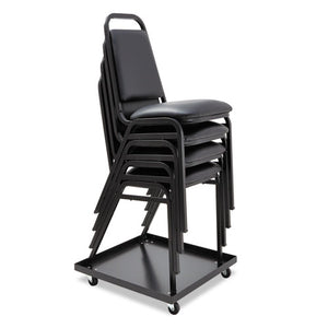 Alera® wholesale. Stacking Chair Dolly, 22.44w X 22.44d X 3.93h, Black. HSD Wholesale: Janitorial Supplies, Breakroom Supplies, Office Supplies.