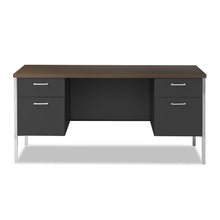 Load image into Gallery viewer, Alera® wholesale. Double Pedestal Steel Credenza, 60w X 24d X 29.5h, Mocha-black. HSD Wholesale: Janitorial Supplies, Breakroom Supplies, Office Supplies.