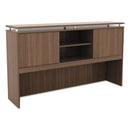 Alera® wholesale. Alera Sedina Series Hutch With Sliding Doors, 66w X 15d X 42.5h, Modern Walnut. HSD Wholesale: Janitorial Supplies, Breakroom Supplies, Office Supplies.