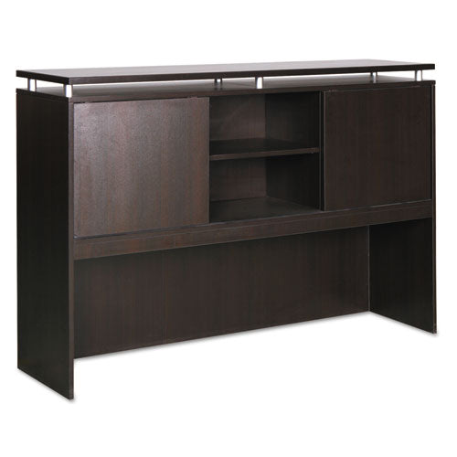 Alera® wholesale. Alera Sedina Series Hutch With Sliding Doors, 72w X 15d X 42.5h, Espresso. HSD Wholesale: Janitorial Supplies, Breakroom Supplies, Office Supplies.