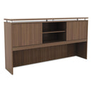 Alera® wholesale. Alera Sedina Series Hutch With Sliding Doors, 72w X 15d X 42.5h, Modern Walnut. HSD Wholesale: Janitorial Supplies, Breakroom Supplies, Office Supplies.