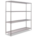 Alera® wholesale. Ba Plus Wire Shelving Kit, 4 Shelves, 72" X 18" X 72", Black Anthracite Plus. HSD Wholesale: Janitorial Supplies, Breakroom Supplies, Office Supplies.