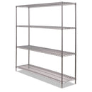 Alera® wholesale. Ba Plus Wire Shelving Kit, 4 Shelves, 72" X 18" X 72", Black Anthracite Plus. HSD Wholesale: Janitorial Supplies, Breakroom Supplies, Office Supplies.