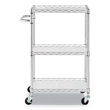 Load image into Gallery viewer, Alera® wholesale. 3-shelf Wire Cart With Liners, 24w X 16d X 39h, Silver, 500-lb Capacity. HSD Wholesale: Janitorial Supplies, Breakroom Supplies, Office Supplies.