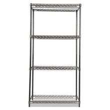 Load image into Gallery viewer, Alera® wholesale. Wire Shelving Starter Kit, Four-shelf, 36w X 18d X 72h, Black Anthracite. HSD Wholesale: Janitorial Supplies, Breakroom Supplies, Office Supplies.