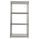 Alera® wholesale. Wire Shelving Starter Kit, Four-shelf, 36w X 18d X 72h, Black Anthracite. HSD Wholesale: Janitorial Supplies, Breakroom Supplies, Office Supplies.