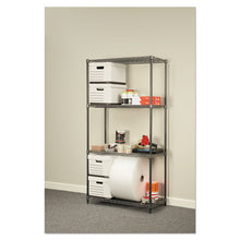 Load image into Gallery viewer, Alera® wholesale. Wire Shelving Starter Kit, Four-shelf, 36w X 18d X 72h, Black Anthracite. HSD Wholesale: Janitorial Supplies, Breakroom Supplies, Office Supplies.