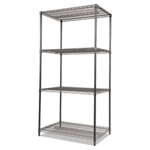 Load image into Gallery viewer, Alera® wholesale. Wire Shelving Starter Kit, Four-shelf, 36w X 18d X 72h, Black Anthracite. HSD Wholesale: Janitorial Supplies, Breakroom Supplies, Office Supplies.