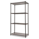Alera® wholesale. Nsf Certified Industrial 4-shelf Wire Shelving Kit, 36w X 18d X 72h, Black. HSD Wholesale: Janitorial Supplies, Breakroom Supplies, Office Supplies.