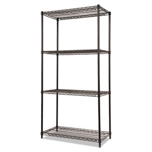 Alera® wholesale. Nsf Certified Industrial 4-shelf Wire Shelving Kit, 36w X 18d X 72h, Black. HSD Wholesale: Janitorial Supplies, Breakroom Supplies, Office Supplies.
