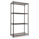 Alera® wholesale. Nsf Certified Industrial 4-shelf Wire Shelving Kit, 36w X 18d X 72h, Black. HSD Wholesale: Janitorial Supplies, Breakroom Supplies, Office Supplies.