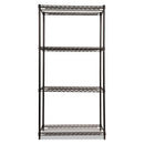 Alera® wholesale. Nsf Certified Industrial 4-shelf Wire Shelving Kit, 36w X 18d X 72h, Black. HSD Wholesale: Janitorial Supplies, Breakroom Supplies, Office Supplies.