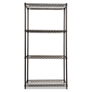 Alera® wholesale. Nsf Certified Industrial 4-shelf Wire Shelving Kit, 36w X 18d X 72h, Black. HSD Wholesale: Janitorial Supplies, Breakroom Supplies, Office Supplies.