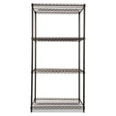 Alera® wholesale. Nsf Certified Industrial 4-shelf Wire Shelving Kit, 36w X 24d X 72h, Black. HSD Wholesale: Janitorial Supplies, Breakroom Supplies, Office Supplies.