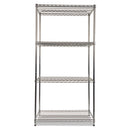 Alera® wholesale. Nsf Certified Industrial 4-shelf Wire Shelving Kit, 36w X 24d X 72h, Silver. HSD Wholesale: Janitorial Supplies, Breakroom Supplies, Office Supplies.