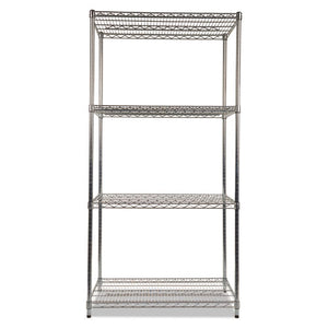 Alera® wholesale. Nsf Certified Industrial 4-shelf Wire Shelving Kit, 36w X 24d X 72h, Silver. HSD Wholesale: Janitorial Supplies, Breakroom Supplies, Office Supplies.