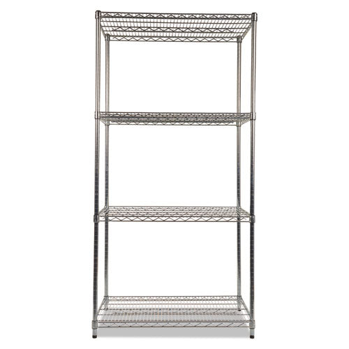 Alera® wholesale. Nsf Certified Industrial 4-shelf Wire Shelving Kit, 36w X 24d X 72h, Silver. HSD Wholesale: Janitorial Supplies, Breakroom Supplies, Office Supplies.