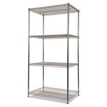 Load image into Gallery viewer, Alera® wholesale. Nsf Certified Industrial 4-shelf Wire Shelving Kit, 36w X 24d X 72h, Silver. HSD Wholesale: Janitorial Supplies, Breakroom Supplies, Office Supplies.