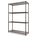 Alera® wholesale. Nsf Certified Industrial 4-shelf Wire Shelving Kit, 48w X 18d X 72h, Black. HSD Wholesale: Janitorial Supplies, Breakroom Supplies, Office Supplies.