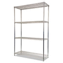 Alera® wholesale. Nsf Certified Industrial 4-shelf Wire Shelving Kit, 48w X 18d X 72h, Silver. HSD Wholesale: Janitorial Supplies, Breakroom Supplies, Office Supplies.