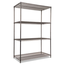 Load image into Gallery viewer, Alera® wholesale. Wire Shelving Starter Kit, Four-shelf, 48w X 24d X 72h, Black Anthracite. HSD Wholesale: Janitorial Supplies, Breakroom Supplies, Office Supplies.