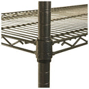 Alera® wholesale. Wire Shelving Starter Kit, Four-shelf, 48w X 24d X 72h, Black Anthracite. HSD Wholesale: Janitorial Supplies, Breakroom Supplies, Office Supplies.