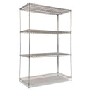 Alera® wholesale. Nsf Certified Industrial 4-shelf Wire Shelving Kit, 48w X 24d X 72h, Silver. HSD Wholesale: Janitorial Supplies, Breakroom Supplies, Office Supplies.