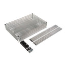 Alera® wholesale. Nsf Certified Industrial 4-shelf Wire Shelving Kit, 48w X 24d X 72h, Silver. HSD Wholesale: Janitorial Supplies, Breakroom Supplies, Office Supplies.