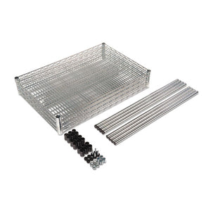 Alera® wholesale. Nsf Certified Industrial 4-shelf Wire Shelving Kit, 48w X 24d X 72h, Silver. HSD Wholesale: Janitorial Supplies, Breakroom Supplies, Office Supplies.