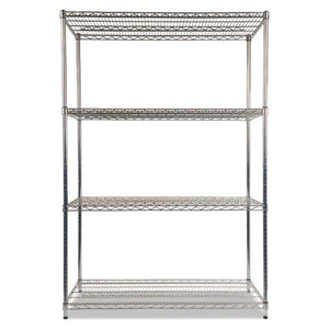 Alera® wholesale. Nsf Certified Industrial 4-shelf Wire Shelving Kit, 48w X 24d X 72h, Silver. HSD Wholesale: Janitorial Supplies, Breakroom Supplies, Office Supplies.
