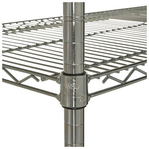 Alera® wholesale. Nsf Certified Industrial 4-shelf Wire Shelving Kit, 48w X 24d X 72h, Silver. HSD Wholesale: Janitorial Supplies, Breakroom Supplies, Office Supplies.