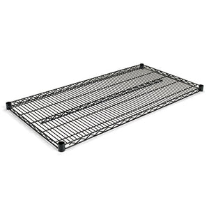 Alera® wholesale. Industrial Wire Shelving Extra Wire Shelves, 48w X 24d, Black, 2 Shelves-carton. HSD Wholesale: Janitorial Supplies, Breakroom Supplies, Office Supplies.