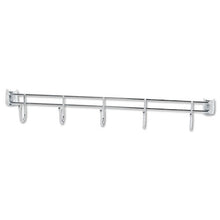 Load image into Gallery viewer, Alera® wholesale. Hook Bars For Wire Shelving, Five Hooks, 24&quot; Deep, Silver, 2 Bars-pack. HSD Wholesale: Janitorial Supplies, Breakroom Supplies, Office Supplies.