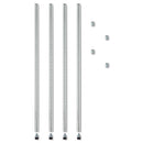 Alera® wholesale. Stackable Posts For Wire Shelving, 36" High, Silver, 4-pack. HSD Wholesale: Janitorial Supplies, Breakroom Supplies, Office Supplies.