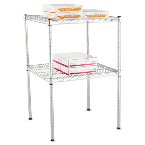 Alera® wholesale. Stackable Posts For Wire Shelving, 36" High, Silver, 4-pack. HSD Wholesale: Janitorial Supplies, Breakroom Supplies, Office Supplies.