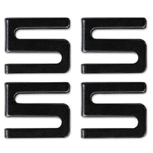 Load image into Gallery viewer, Alera® wholesale. Wire Shelving S Hooks, Metal, Black, 4 Hooks-pack. HSD Wholesale: Janitorial Supplies, Breakroom Supplies, Office Supplies.